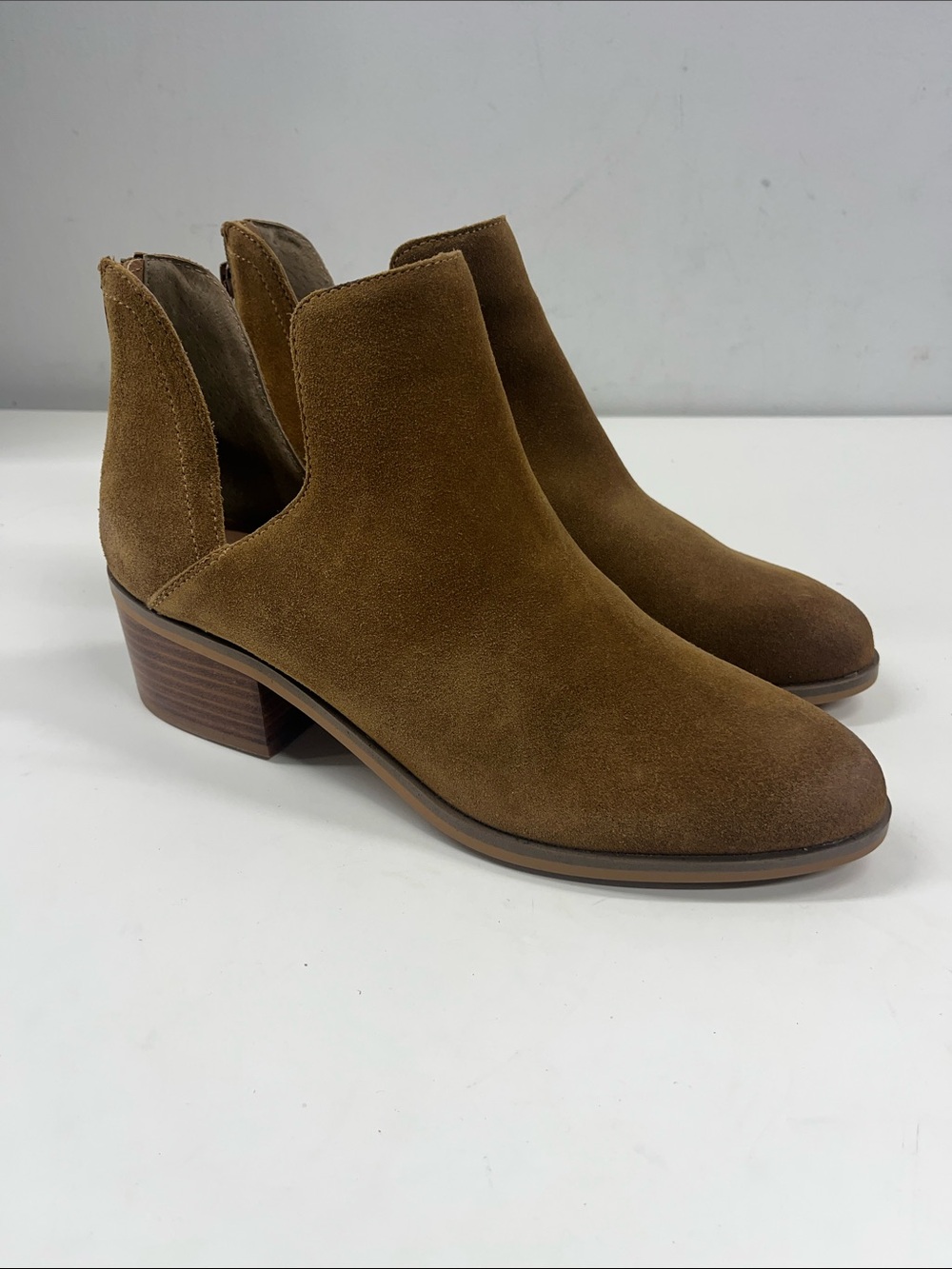 New Steve Madden Lancaster Cognac Suede Boots Size 10